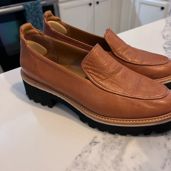 M. Gemi, The Eva, tan leather lug-sole chunky loafer sz 39 - Picture 4 of 4
